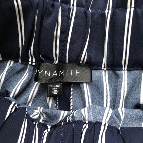 Dynamite Karlie Striped Culotte Pant - Picture 4 of 6